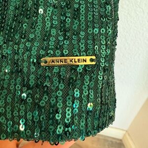 Anne Klein Green Sequin Skirt